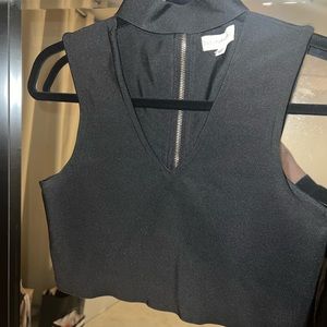 Dance&Marvel crop top with choker neck, open chest size Large